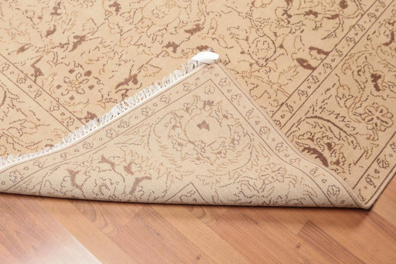 6' x 9' Hand Knotted 100% Wool Oriental Area Rug Tan