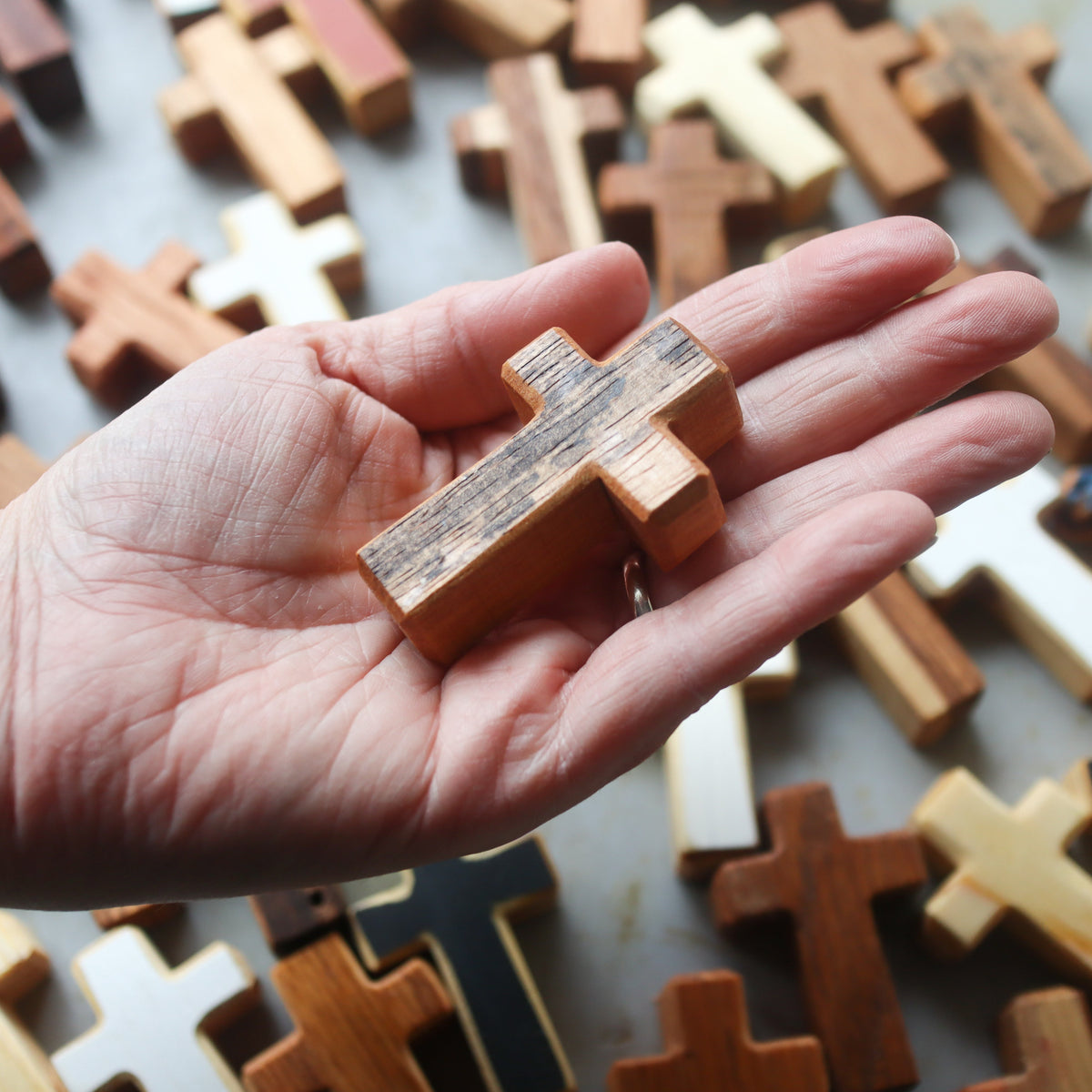 Handmade Wooden Pocket Crosses, photo 2 of 19