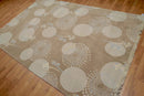 6' x 9' Hand Knotted 100% Wool Area rug Tan