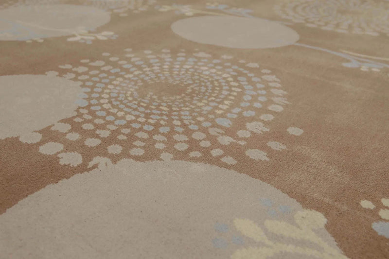 6' x 9' Hand Knotted 100% Wool Area rug Tan