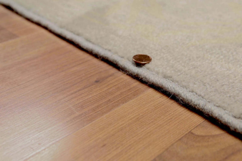 6' x 9' Hand Knotted Damask Pattern 100% Wool Area rug Gray