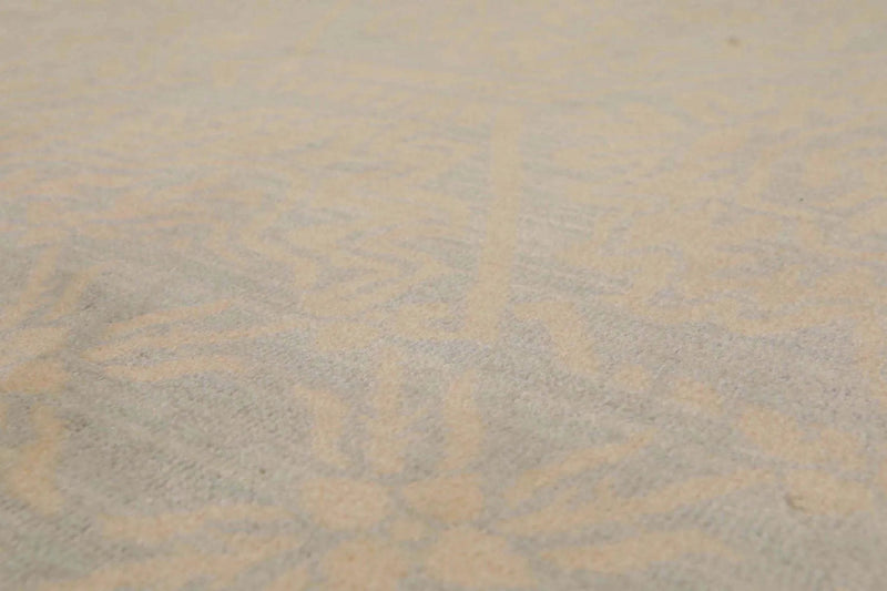 6' x 9' Hand Knotted Damask Pattern 100% Wool Area rug Gray