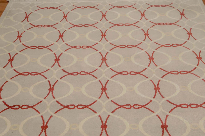 6' x 9' Hand Knotted Geometric Pattern 100% Wool Area rug Beige