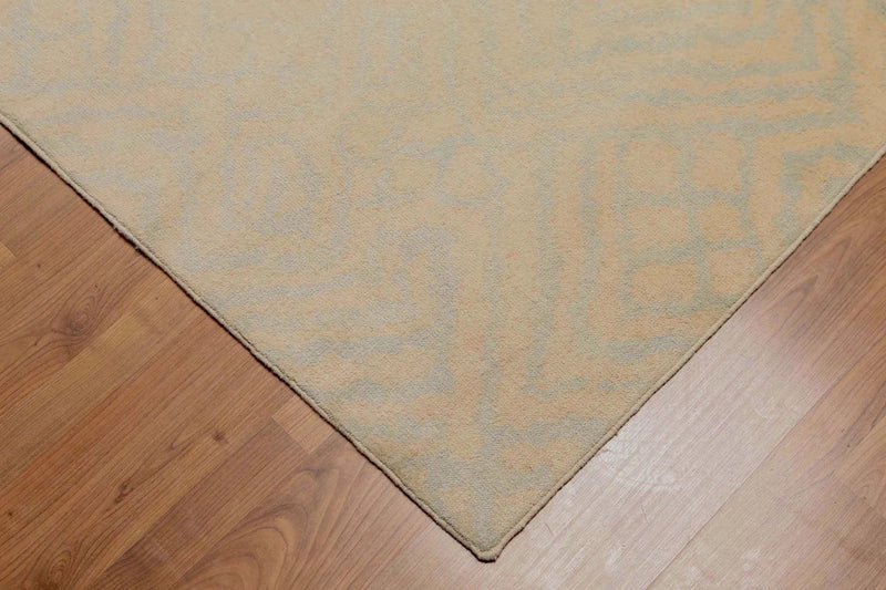 6' x 9' Hand Knotted Abstract 100% Wool Area rug Aqua