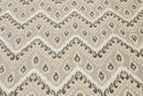 6' x 9' Hand Knotted IKAT Design Wool & Bamboo Silk Area Rug Gray