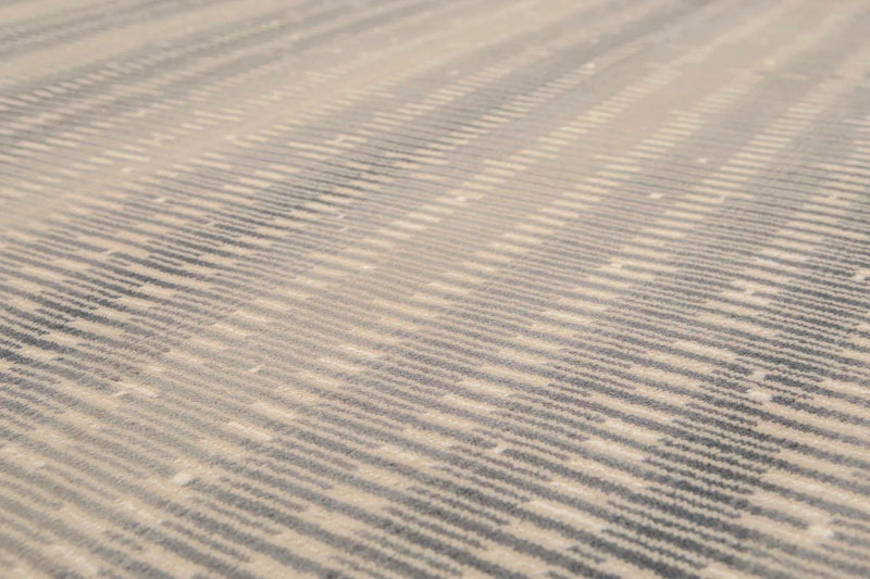 6' x 9' Hand Knotted Glam Industrial 100% Wool Area rug Gray