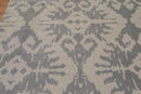 6' x 9' Hand Knotted Designer Abstract 100% Wool Area Rug Gray
