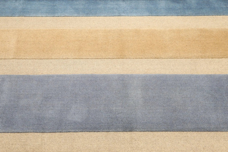 8x10 Blue, Beige Handknotted 100% Wool Oriental Area Rug