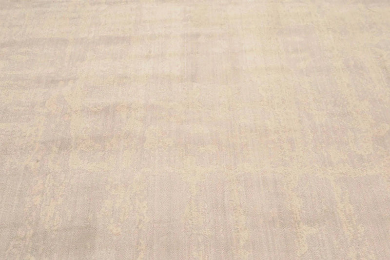 6' x 9' Hand Knotted Abstract Design Distress Look Area rug Tan