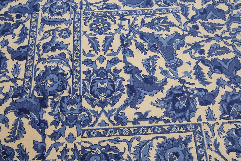 6' x 9' Hand Knotted Traditional Art deco style 100% Wool Area rug Ivory