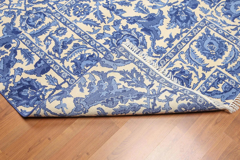 6' x 9' Hand Knotted Traditional Art deco style 100% Wool Area rug Ivory