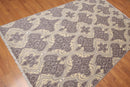 6' x 9' Hand Knotted IKAT Design 100% Wool Area rug Gray