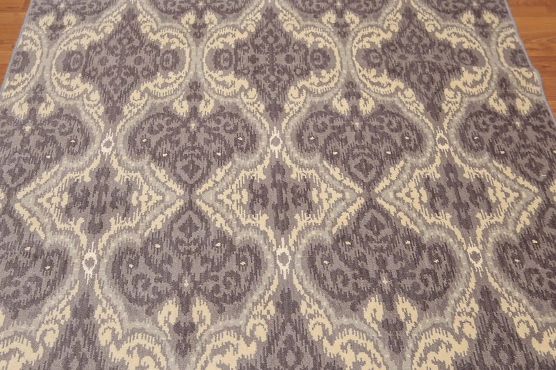 6' x 9' Hand Knotted IKAT Design 100% Wool Area rug Gray