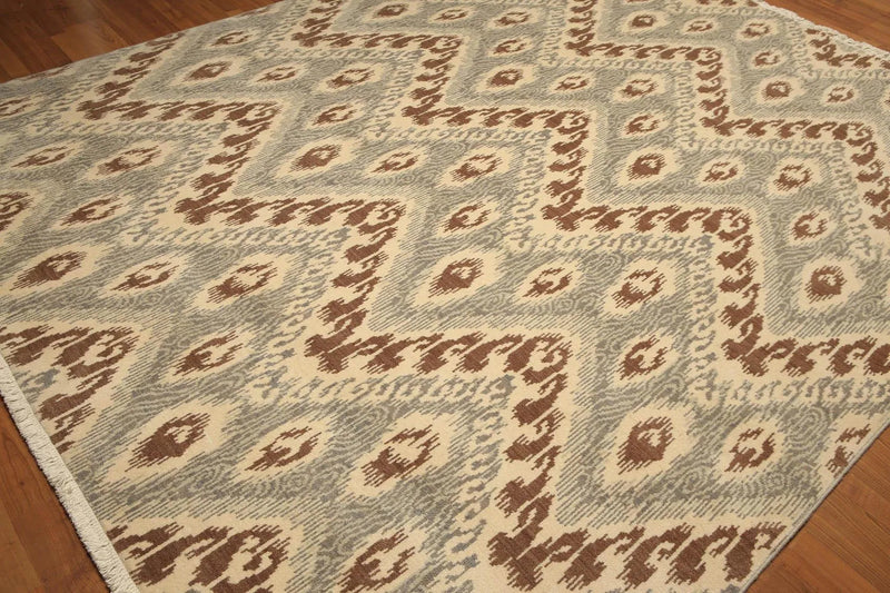 8' x 10' Hand knotted Oriental area rug 100% Wool pile 8x10 Modern Beige