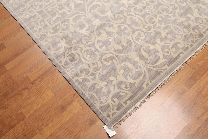 6' x 9' Hand Knotted Transitional 100% Wool Area Rug Gray