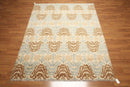 6' x 9' Hand knotted Transitional Oriental area rug 100% Wool Ikat 6X9 Aqua