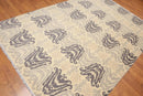 6' x 9' Hand Knotted 100% Wool Ikat Design Oriental Area Rug Beige