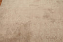 6' x 9' Hand Knotted Wool Modern Area Rug Distress Grunge Look Tan