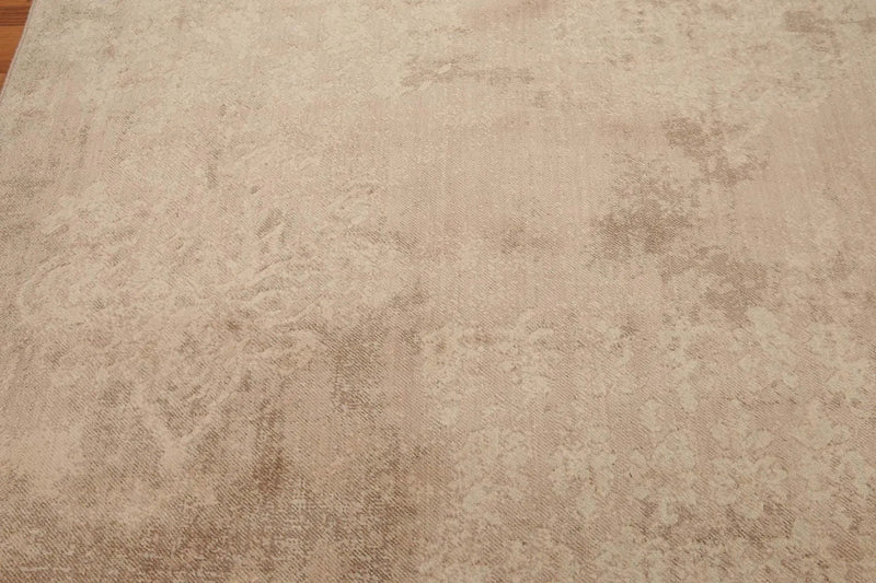 6' x 9' Hand Knotted Wool Modern Area Rug Distress Grunge Look Tan