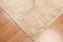 6' x 9' Hand Knotted Wool Modern Area Rug Distress Grunge Look Tan