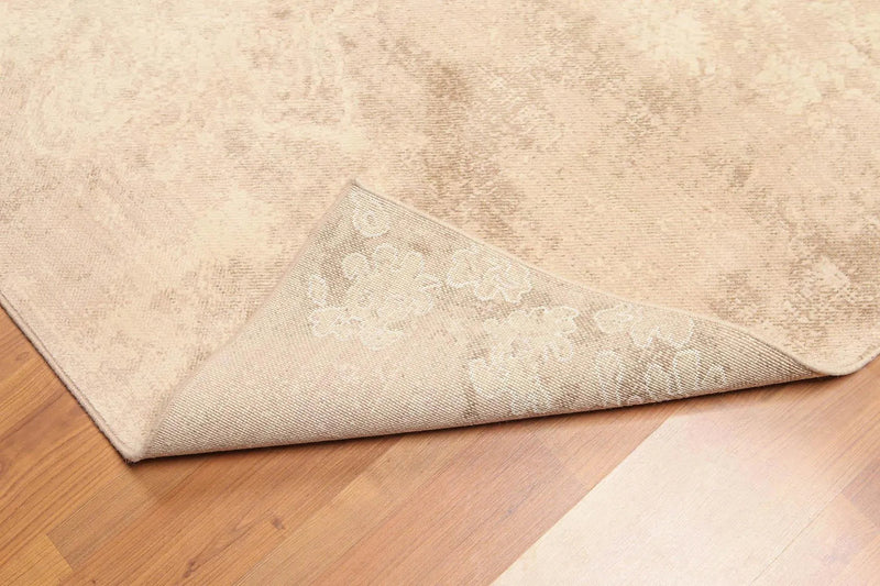 6' x 9' Hand Knotted Wool Modern Area Rug Distress Grunge Look Tan