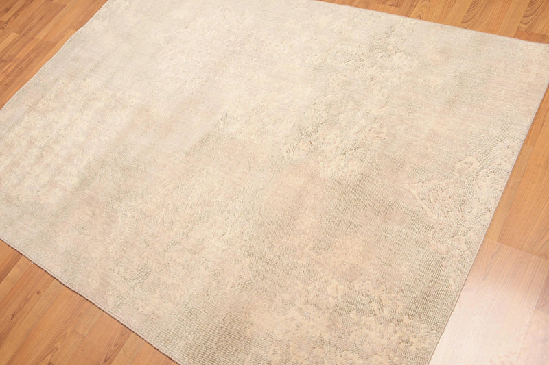 5' x 7' Shabby Chic Modern Area Rug Hand Knotted 100% Wool Beige