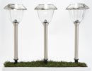 Energizer 8 Pack Solar Pathway LED Lights Outdoor- Glass and Stainless Steel 15 LM ( Silver )