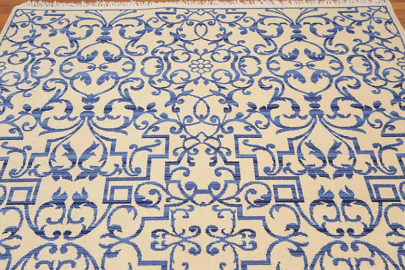 6' x 9' Chinese Art Deco Oriental Area Rug Hand Knotted 100% Wool Ivory