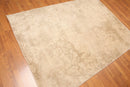 5' x 7' Modern Area Rug Erased Distress Pattern Wool Hand Knotted Tan