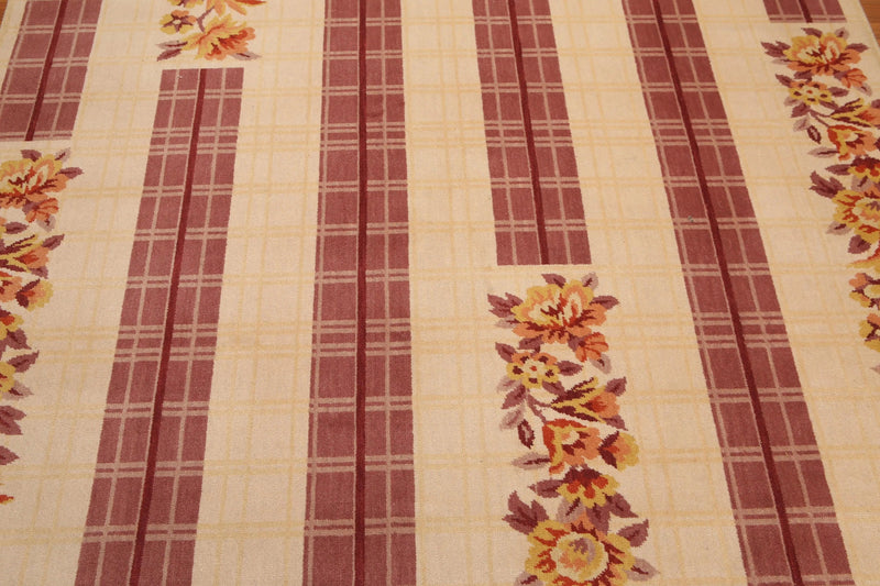 6' x 9' Floral Transitional Area rug Hand Knotted 100% Wool Beige