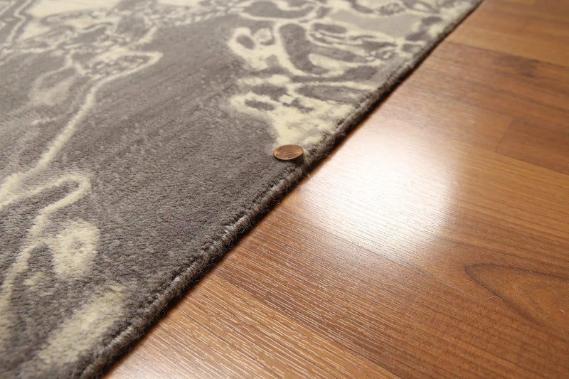 6' x 9' Hand knotted Oriental area rug 100% Wool Modern Gray