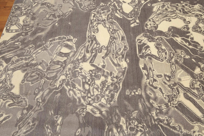 6' x 9' Hand knotted Oriental area rug 100% Wool Modern Gray