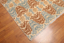 6' x 9' Modern Boho Ikat Area Rug Hand Knotted 100% Wool Beige