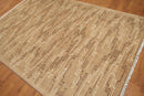 6' x 9' Hand knotted Oriental area rug 100% Wool Modern full pile 6x9 Brown
