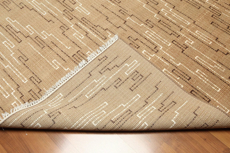 6' x 9' Hand knotted Oriental area rug 100% Wool Modern full pile 6x9 Brown