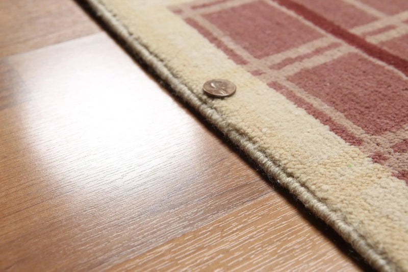 6' x 9' Handmade 100% Wool Oriental Area rug Traditional 6x9 ft Beige