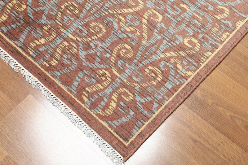 5' x 7' Hand knotted 100% Wool Rug Carpet Transitional Brown