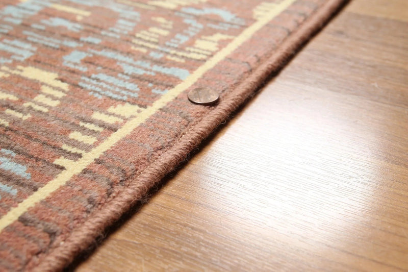 5' x 7' Hand knotted 100% Wool Rug Carpet Transitional Brown