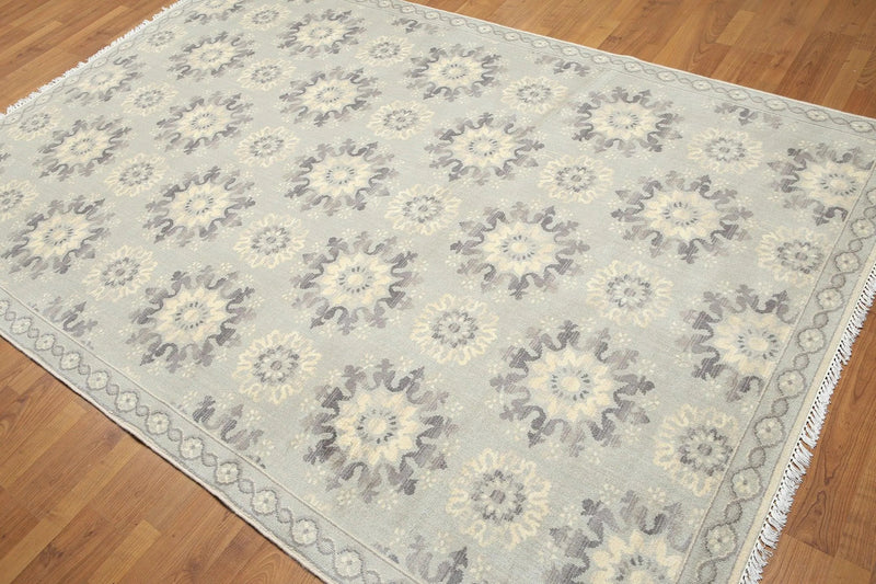6' x 9' Hand knotted 100% Wool Oriental Area rug Modern Gray