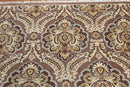 6x9 Brown, Beige Hand knotted Transitional Wool Oriental Area Rug