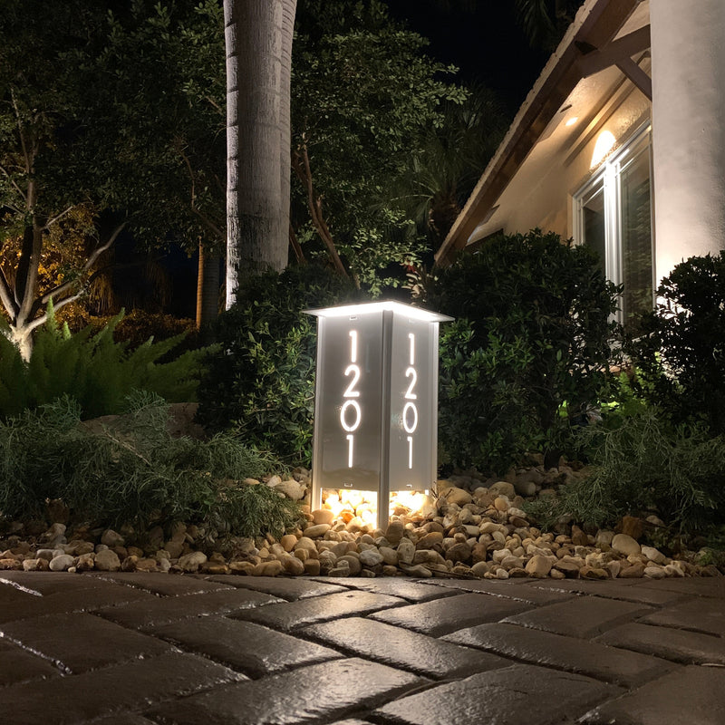 RadiantLight 14" tall ADDRESS MARKER Landscape Light - Garden Light