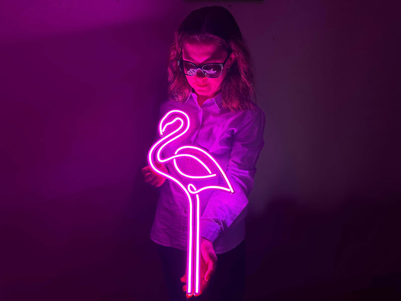 Flamingo Neon Sign, Neon Metal Wall Art