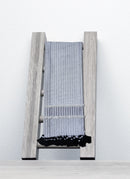 Hand loom Woven Textured Throw Black & Off White