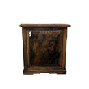 Taos Executive Western Desk with Cowhide and Carved Star in Dark Wax