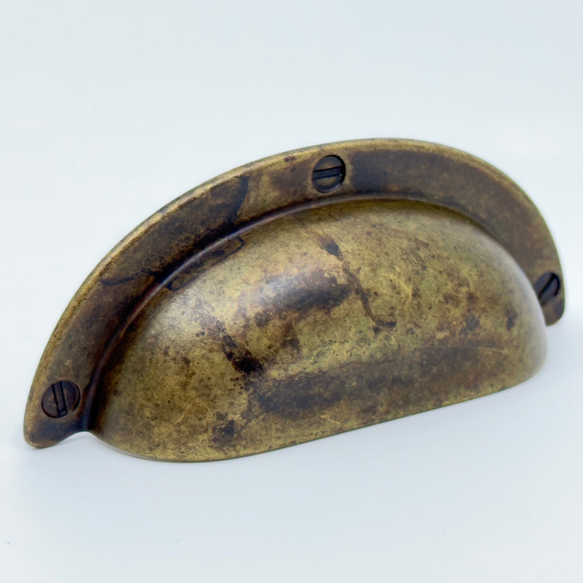 Drawer Cup Pulls "Amalfi" in Worn Brass, photo 8 of 9