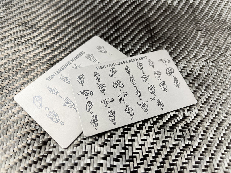 Titanium Tactical Hand Signals Cards ( Double Sided )