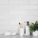 White 3x12 Matte Subway Glass Tile (20 pack, 5 sq ft/case) - Sample