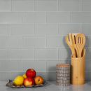 Gray 3x6 Matte Subway Glass Tile (40 pack, 5 sq ft/case) - Sample