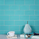 Sky Blue 3x6 Matte Subway Glass Tile (40 pack, 5 sq ft/case)