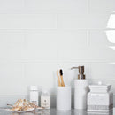 White 3x12 Glossy Subway Glass Tile (20 pack, 5 sq ft/case) - Sample